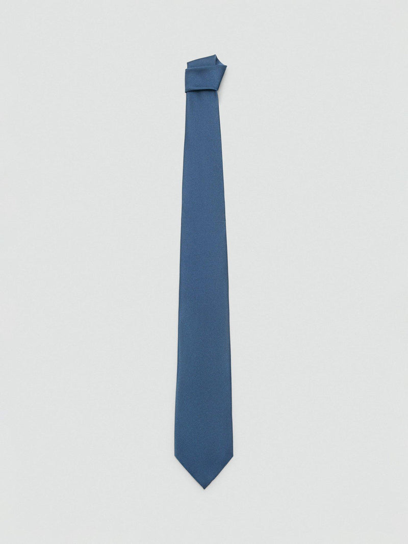 Mango silk blend tie in light pastel blue (British brand)
