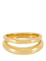 John Lewis Estella Bartlett Double Band Ring Gold- Buy online at McGrocer