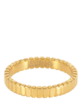 John Lewis Estella Bartlett Ridged Stacking Ring Gold- Buy online at McGrocer
