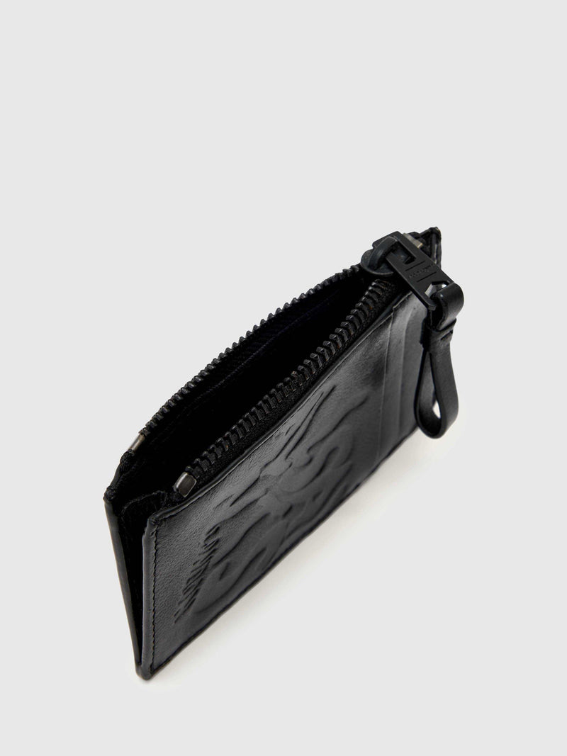 AllSaints black leather card holder, imported from the UK