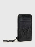 AllSaints black leather card holder, imported from the UK