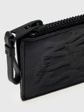 AllSaints black leather card holder, imported from the UK
