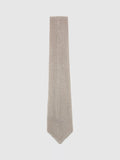 Reiss Punto silk knit tie Champagne, imported from the UK