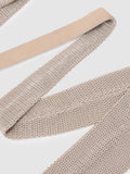 Reiss Punto silk knit tie Champagne, imported from the UK