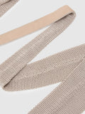 Reiss Punto silk knit tie Champagne, imported from the UK
