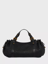 John Lewis Gerard Darel 24H Woven Leather Shoulder Bag, Black- Buy online at McGrocer