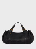 Gerard Darel woven leather shoulder bag black (British brand)