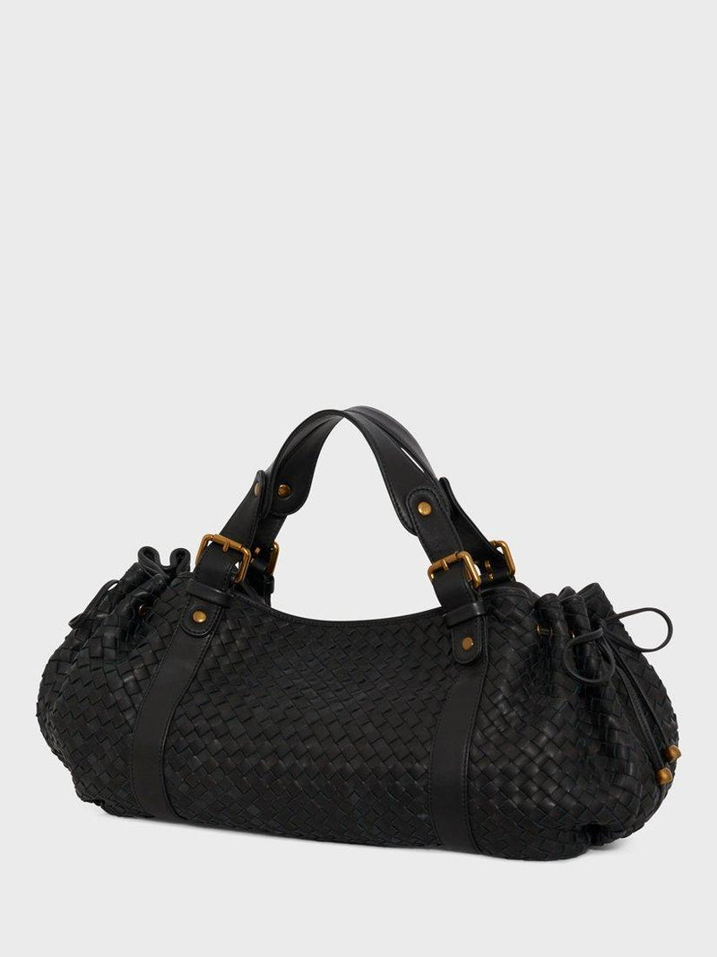 Gerard Darel woven leather shoulder bag black (British brand)