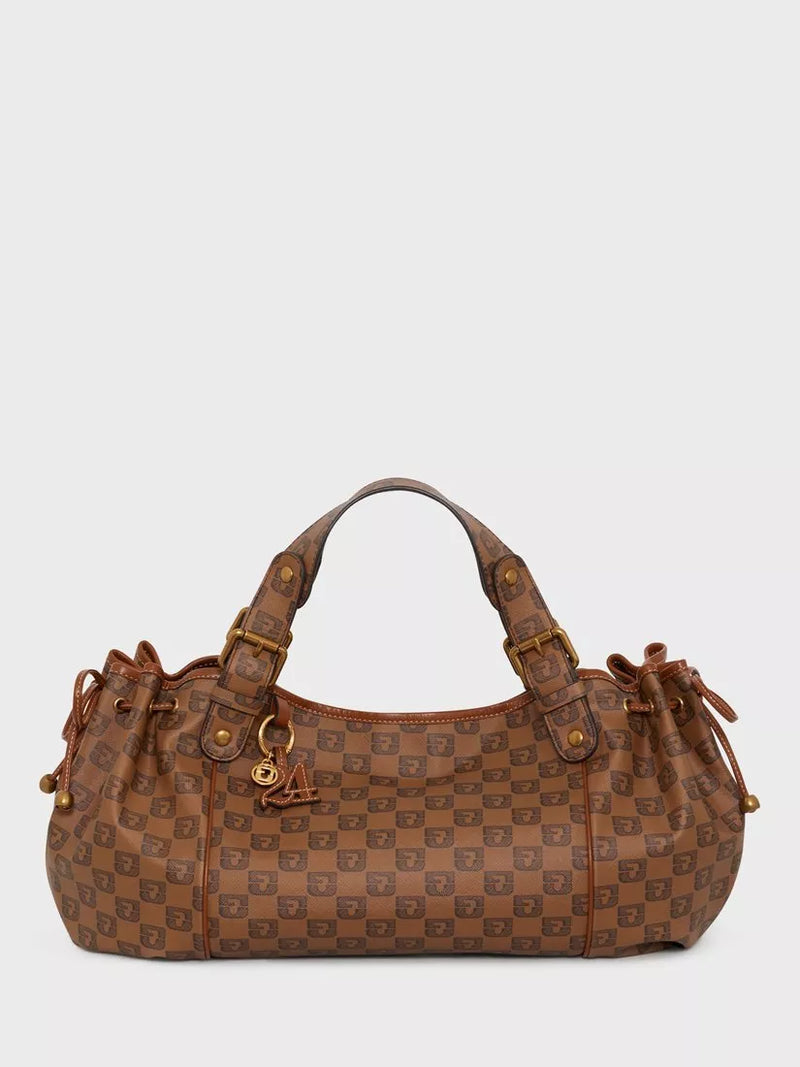 Gerard Darel 24H Logo shoulder bag in Camel (British brand)