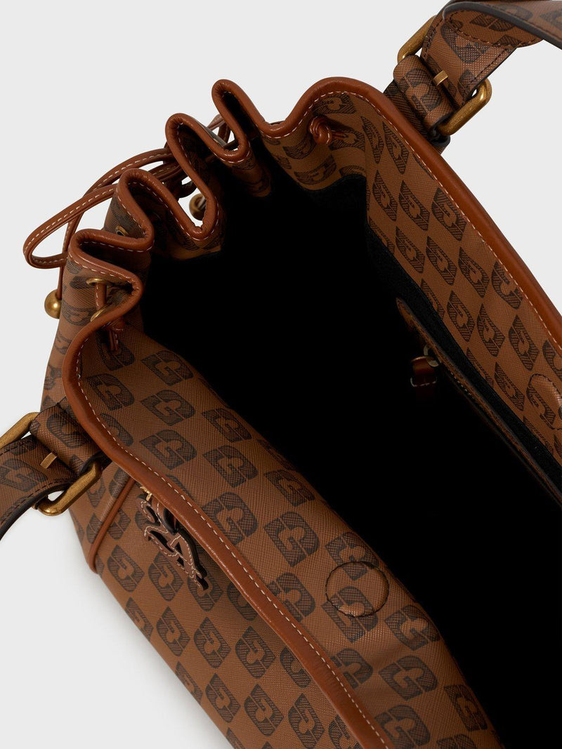 Gerard Darel 24H Logo shoulder bag in Camel (British brand)