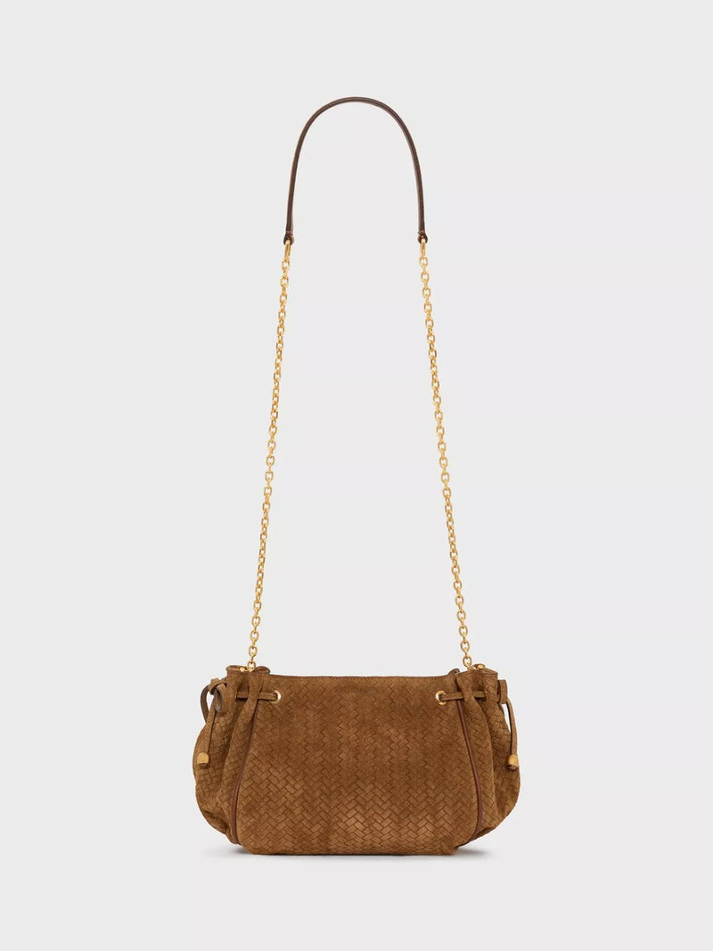 Gerard Darel suede crossbody bag amber (British brand)