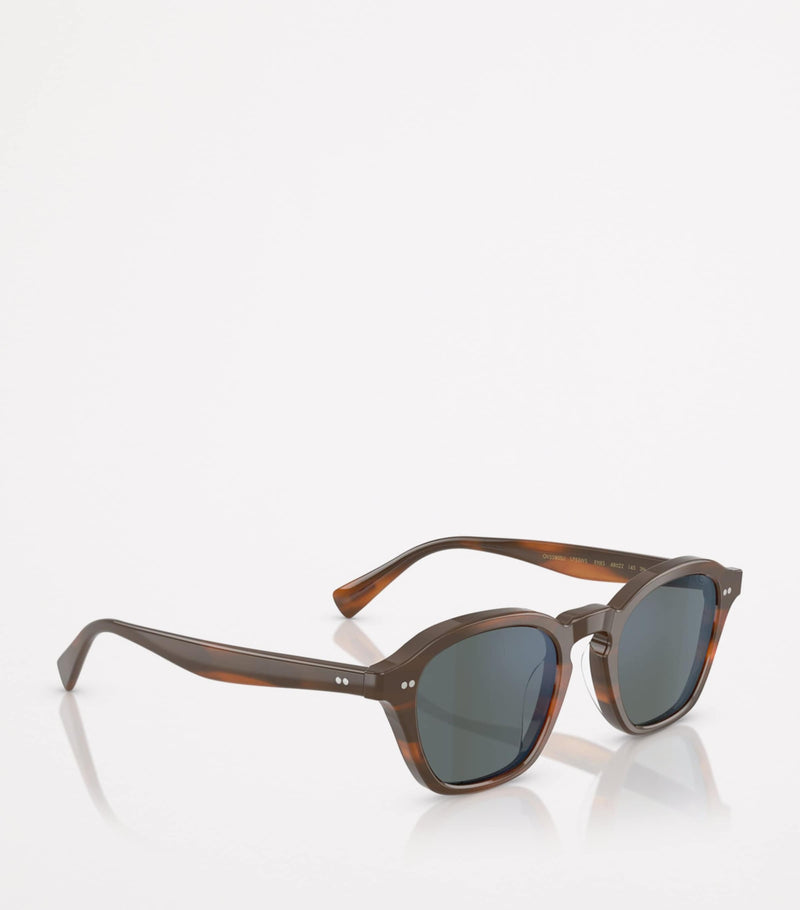 Oliver Peoples Eyles square sunglasses mirrored lenses, imported from the UK