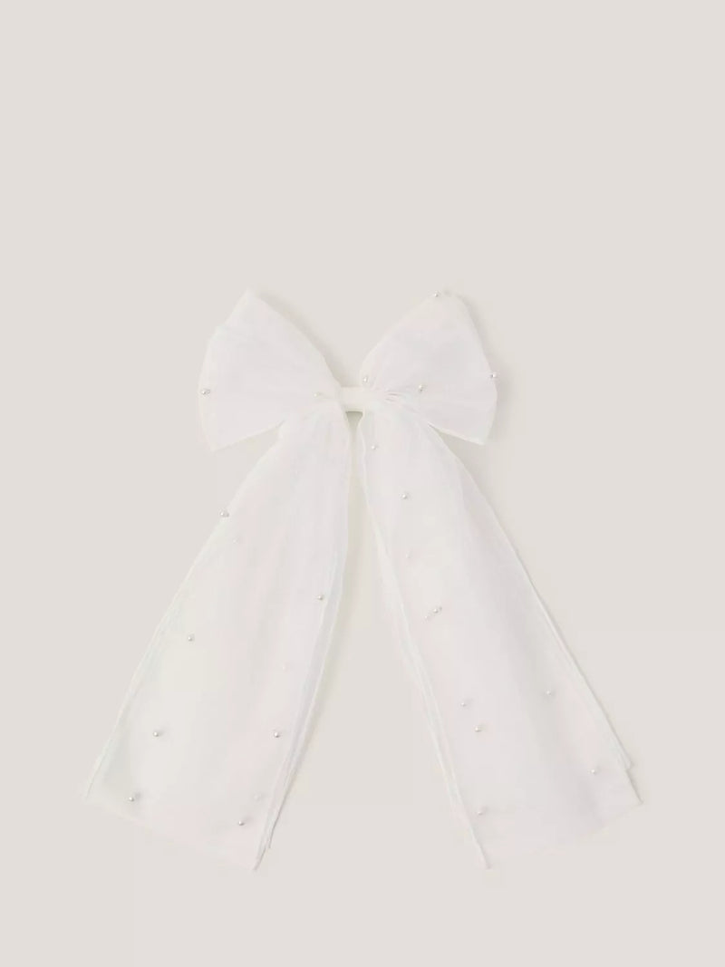 Monsoon kids pearl bow hair clip white, imported from the UK