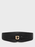 Gerard Darel Olympe leather belt black wide, UK version