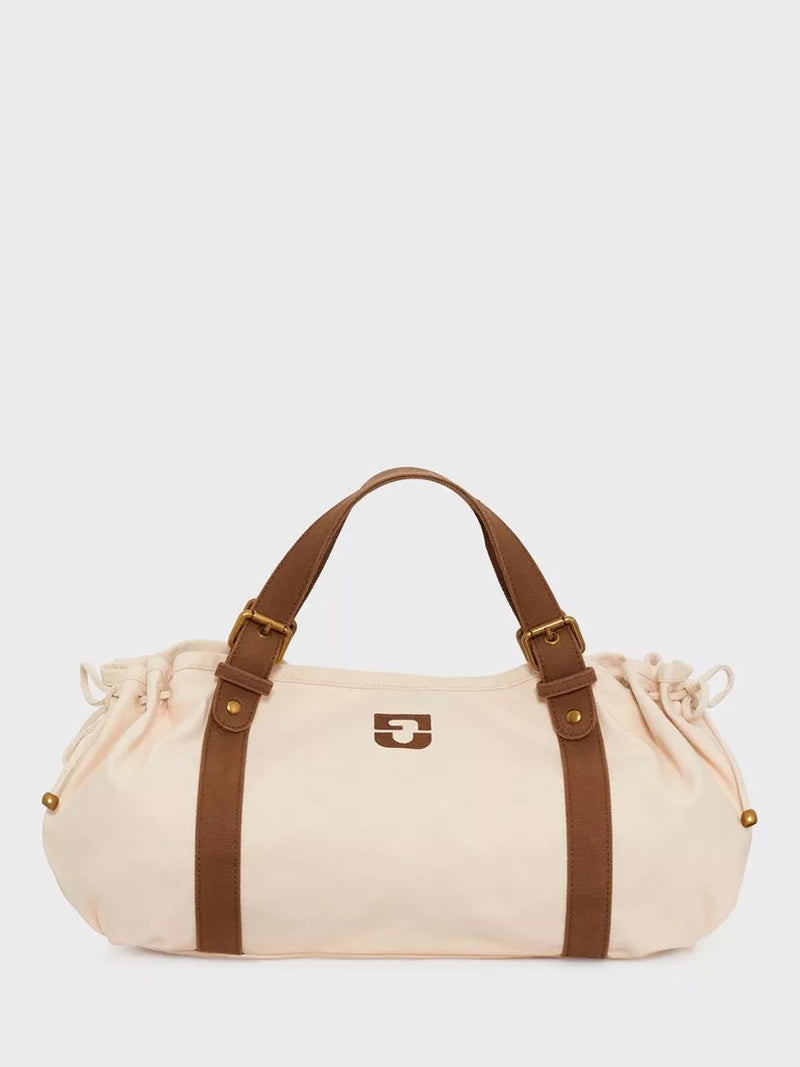 Gerard Darel grab bag contrast strap ecru brown, UK version