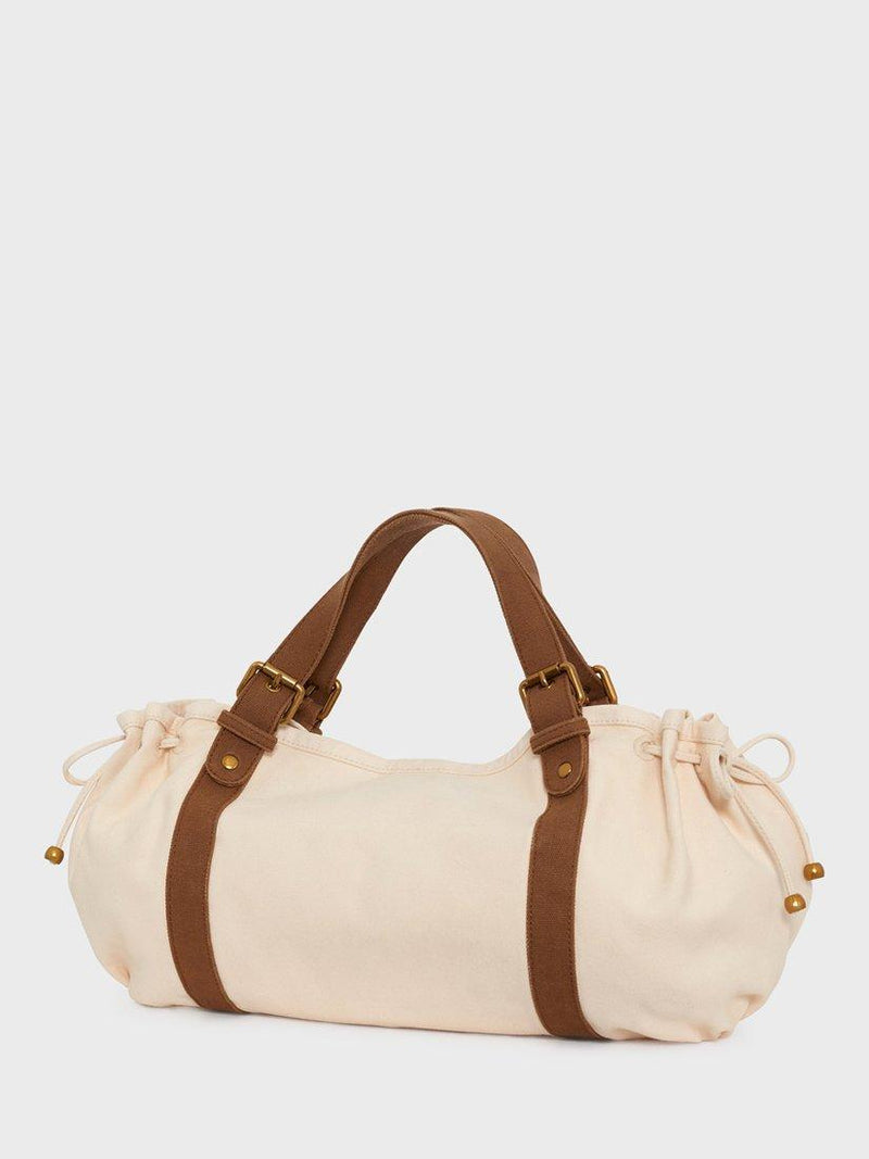 Gerard Darel grab bag contrast strap ecru brown, UK version