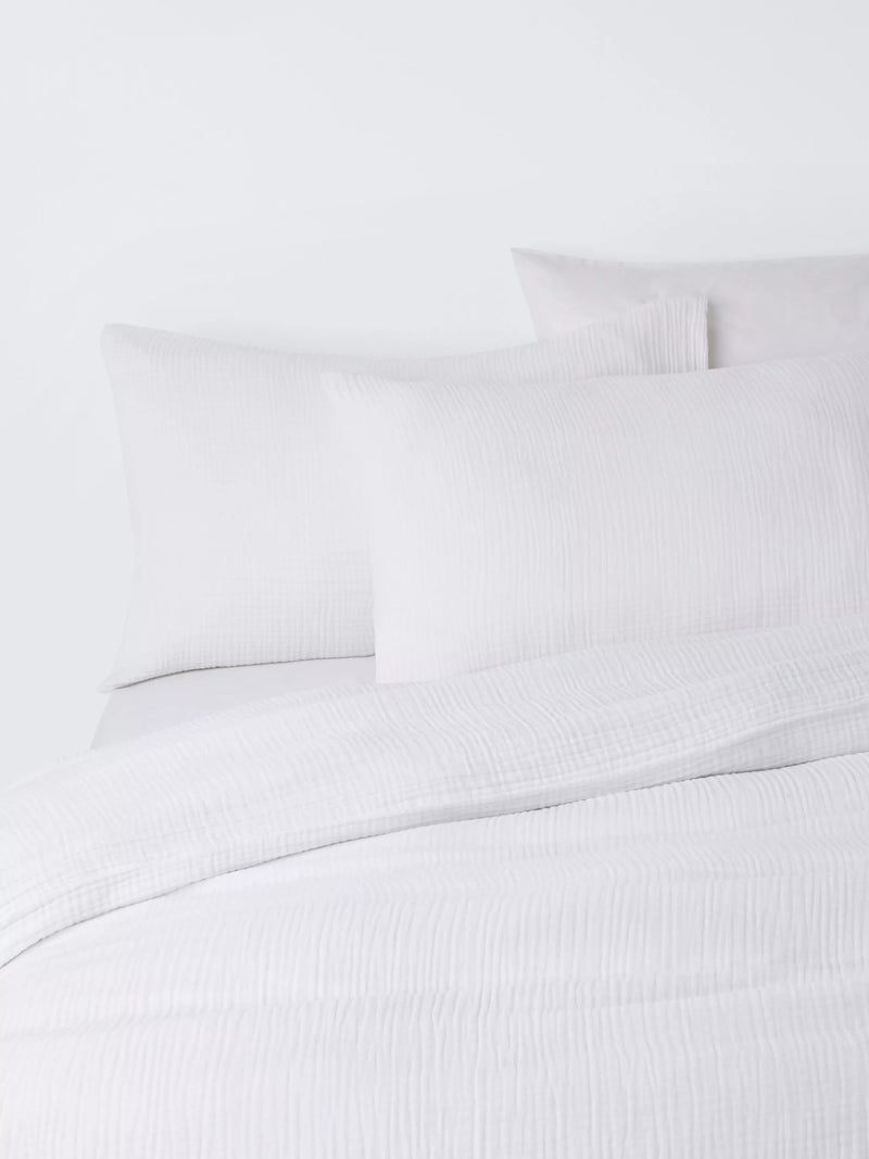 John Lewis 250 thread cotton muslin duvet cover set (British brand)