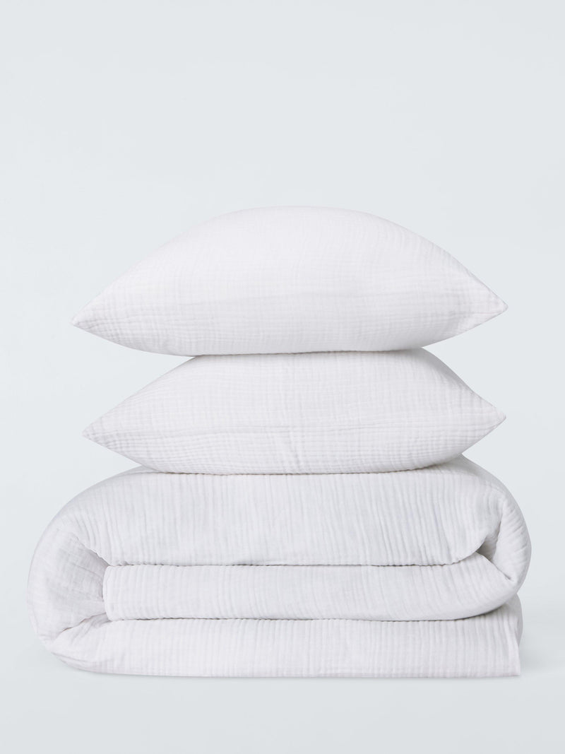 John Lewis 250 thread cotton muslin duvet cover set (British brand)