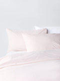 John Lewis Cotton Rich Skinny Stripe Duvet Cover Set, Plaster, Double Set