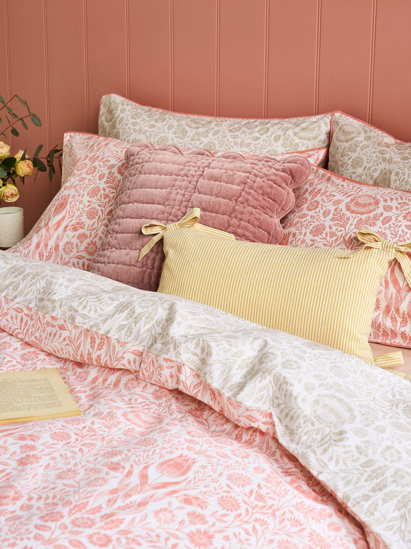 Laura Ashley Ashtead Damask reversible duvet cover double, imported from the UK