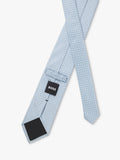 HUGO BOSS geometric silk tie light blue (British brand)