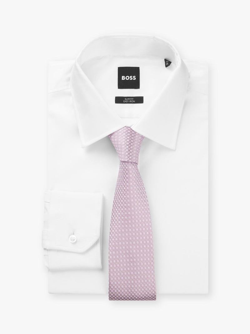 BOSS Black Heritage silk blend tie Open Purple - British product