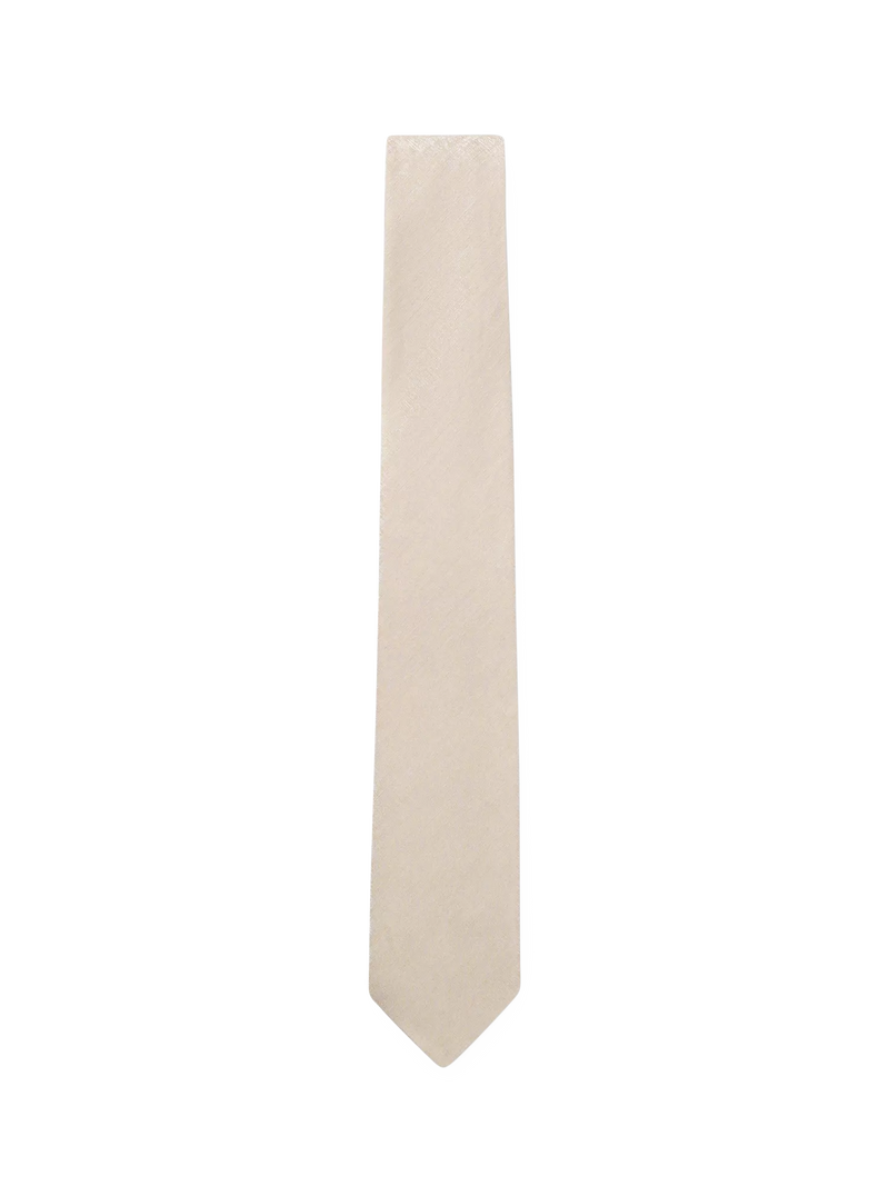 HUGO BOSS plain beige tie, UK version