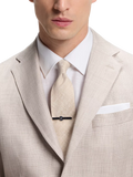HUGO BOSS plain beige tie, UK version