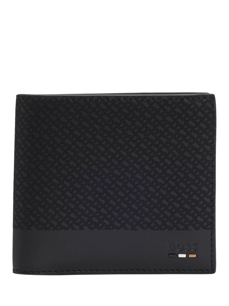 BOSS black wallet with card slots coin pocket, imported from the UK