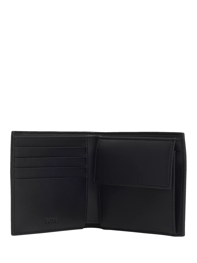BOSS black wallet with card slots coin pocket, imported from the UK
