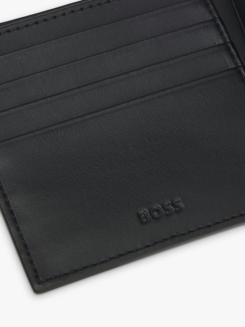 BOSS black wallet with card slots coin pocket, imported from the UK