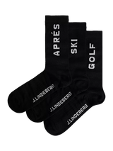John Lewis J.Lindeberg Cotton Blend Crew Socks Pack of 3 Black- Buy online at McGrocer