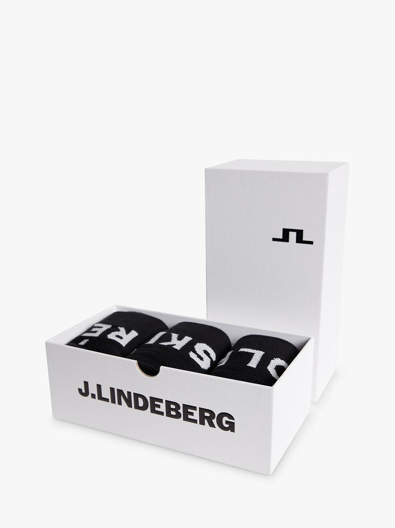 J.Lindeberg crew socks pack of 3 black, imported from the UK