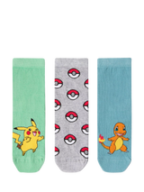 John Lewis Lindex Kids' Pokemon Ankle Socks Pack of 3- Buy online at McGrocer