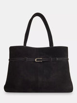 John Lewis Whistles Noelle Buckle Detail Pure Suede Shoulder Bag- Buy online at McGrocer