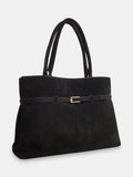 Whistles pure suede shoulder bag with buckle detail, UK version
