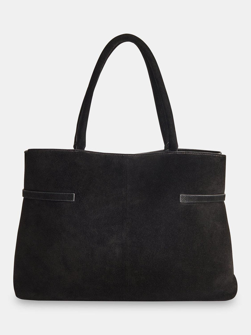 Whistles pure suede shoulder bag with buckle detail, UK version