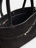 Whistles pure suede shoulder bag with buckle detail, UK version