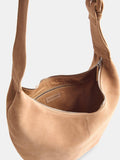 Whistles Sia curved pure suede bag taupe - British product