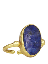 John Lewis Ottoman Hands Aurelia Lapis Cocktail Ring Gold- Buy online at McGrocer