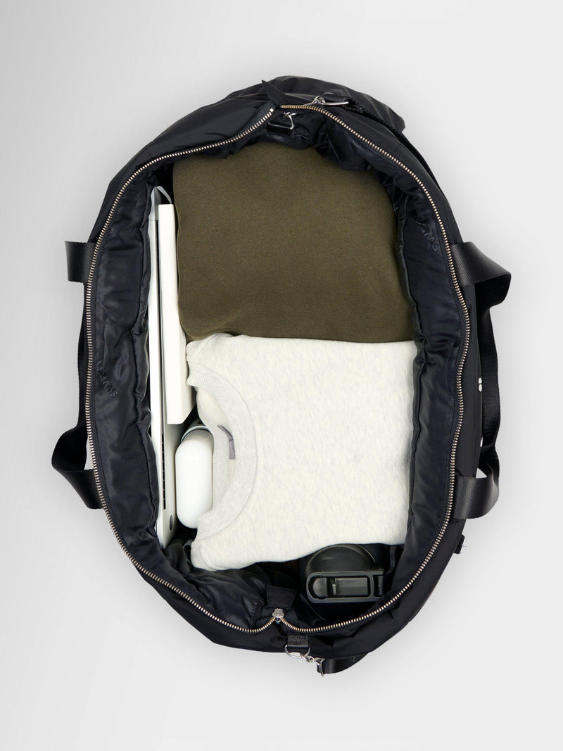 Sweaty Betty Nimbus water resistant grab bag black 47L (British brand)