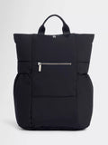 Sweaty Betty Nimbus backpack in black with reflective details, UK version