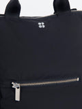 Sweaty Betty Nimbus backpack in black with reflective details, UK version
