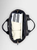 Sweaty Betty Nimbus backpack in black with reflective details, UK version