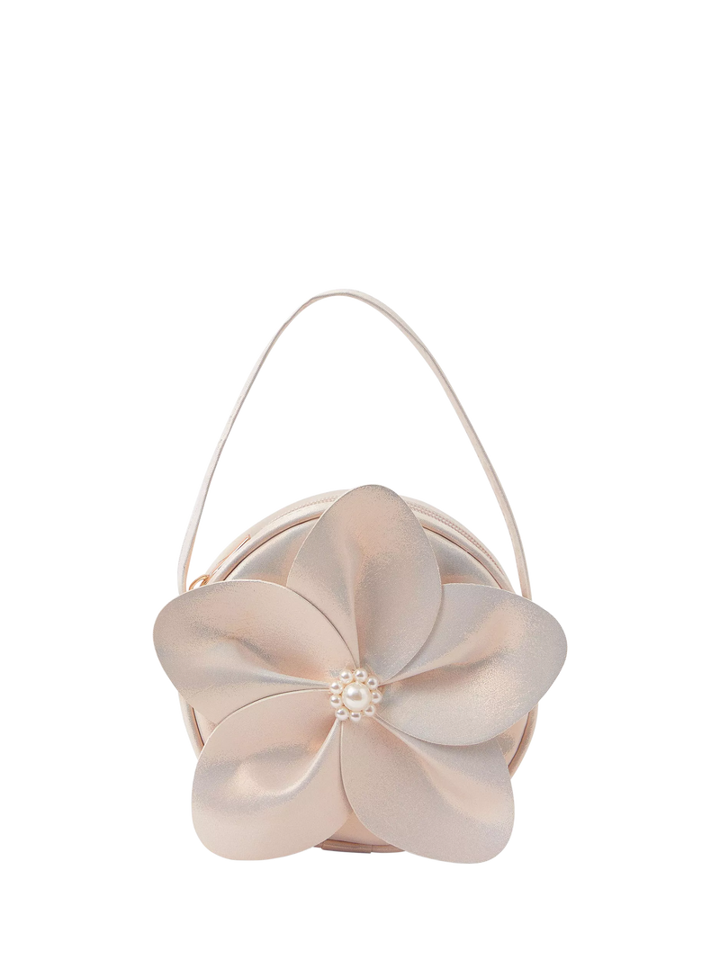 Angels by Accessorize gold flower applique kids bag, UK version