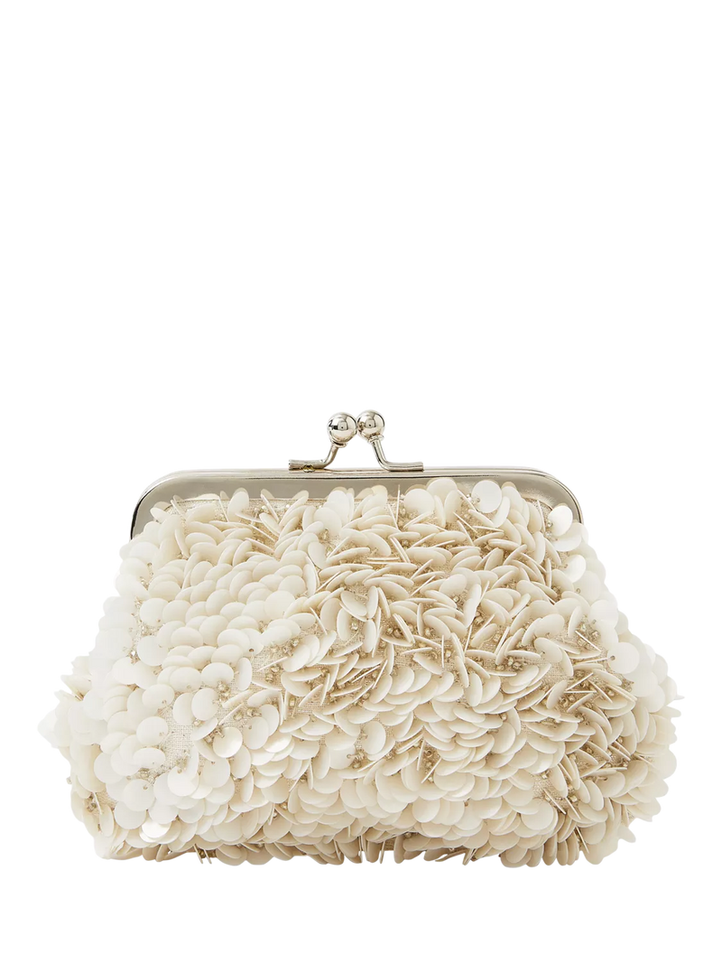 Angels by Accessorize Kids' Beaded Petal Clip Frame Cross Body Bag