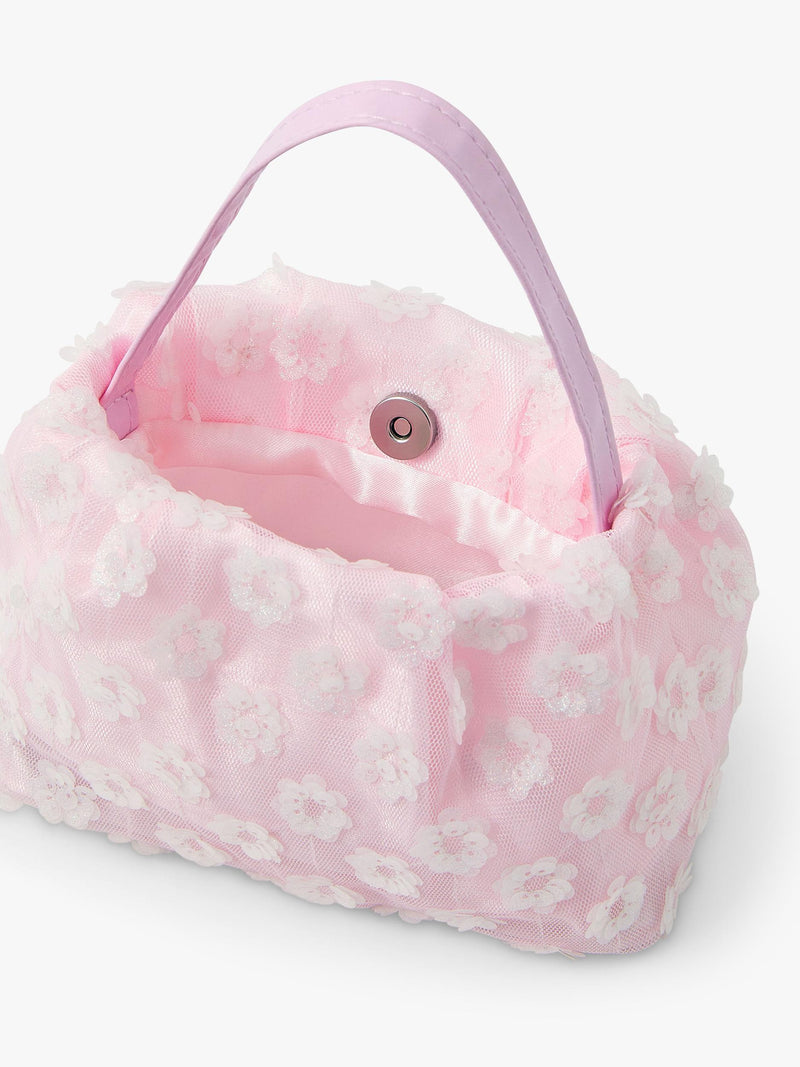 Angels by Accessorize pink sequin mesh bag, imported from the UK