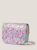 Monsoon kids mini cross body bag with sequin confetti, imported from the UK