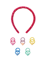 John Lewis Stych Kids' Sequin Sparkle Hair Accessory Set, Pack of 6, Pink/Multi- Buy online at McGrocer
