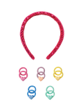Stych kids sequin hair accessory set pack of 6 pink multi, UK version